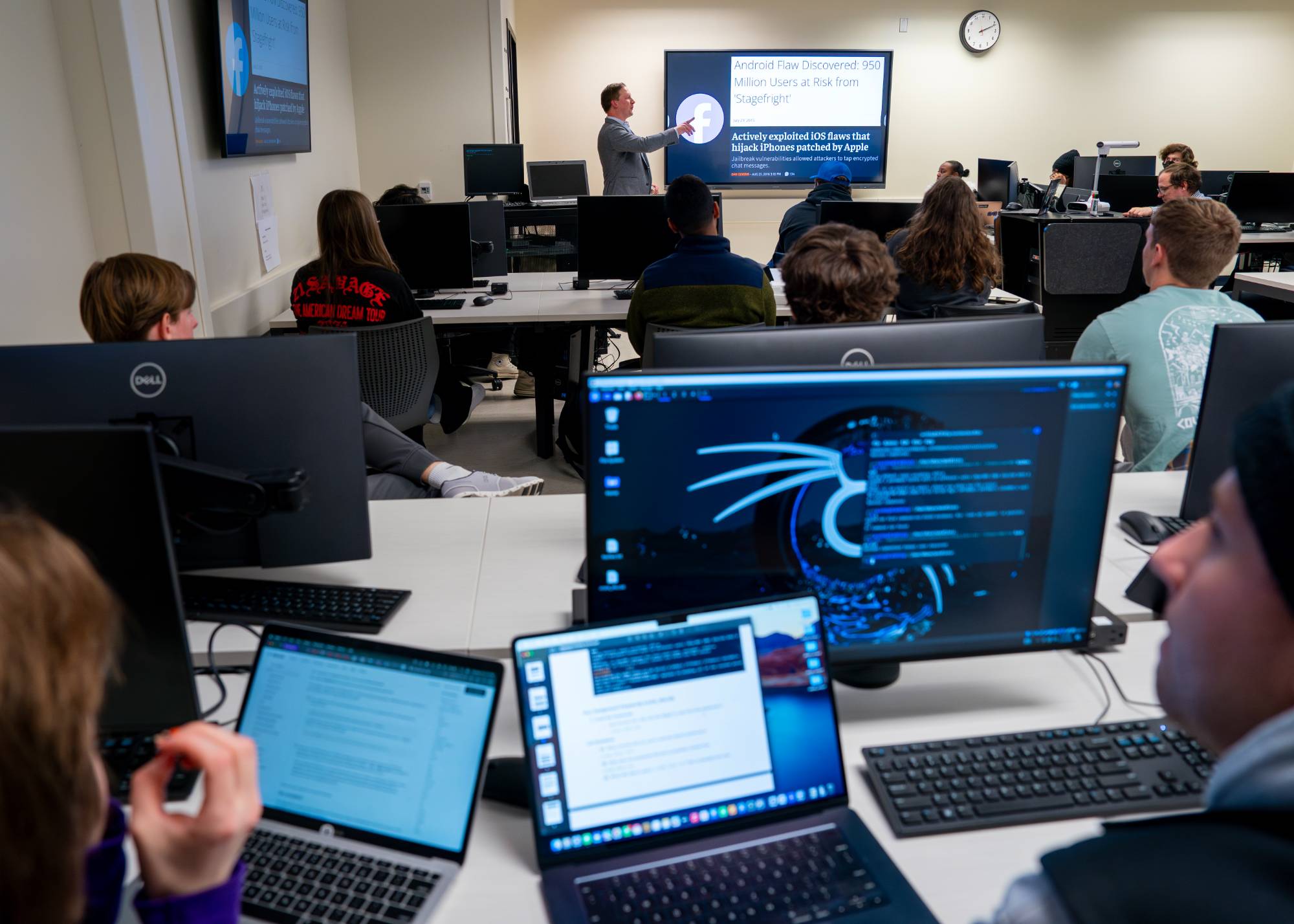 students looking at a computer screen